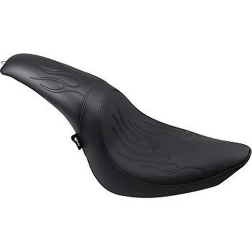 Drag Specialties Predator 2-Up Flame Stitch Seat for Harley Fxst 06-10