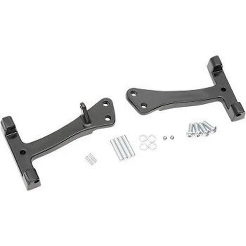 Drag Specialties Black Passenger Floorboard Mount Kit for Harley Fxd 06-17