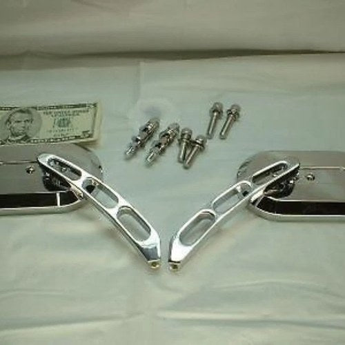 Chrome Oval Mirrors for Harley Sportster Softail Dyna Touring Chopper