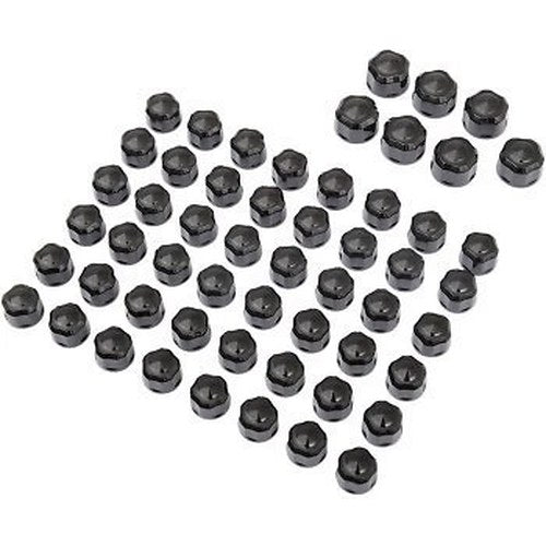 Ciro 70025 Black Diamond Cut Crown Caps for Engine Bolts 99-17 Twin Cam