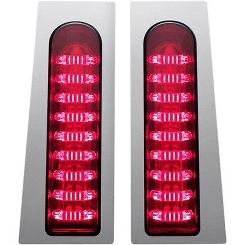 Custom Dynamics PB-FILL-R-C Chrome Filler LED Panels for Harley FLHT/FLHR 14-20