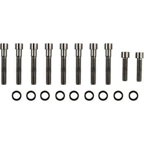 Drag Specialties 2401-1031 Black Chrome Transmission Side Cover Bolt Kit - 17-22