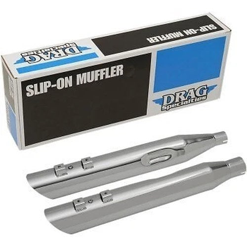 Drag Specialties Chrome 3.5" Slashdown Slip-On Mufflers 3.5" for 17-24 Touring