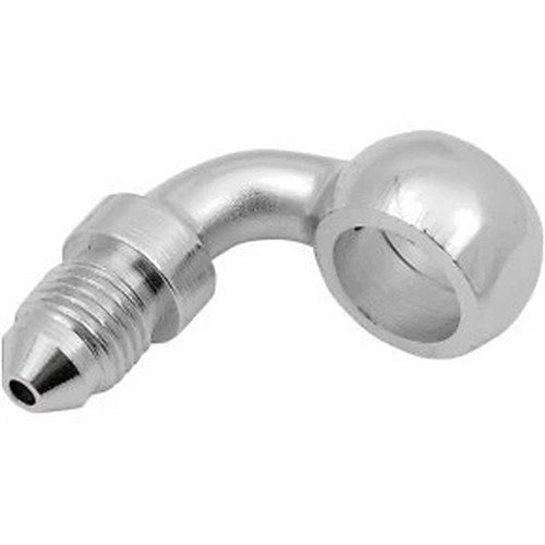 Drag Specialties DS098154 Chrome Steel Banjo Fitting- 7/16" - 90°