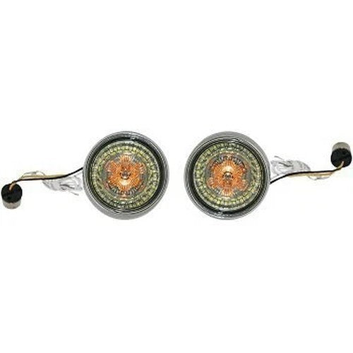 Custom Dynamics Chrome Smoke ProBEAM Ringz Bullet Bezel LED Turn Signal Hdi 1156