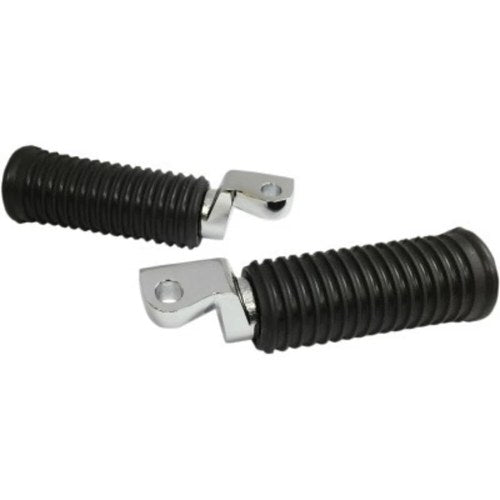 Drag Specialties 1620-1839 Black Rubber Driver Foot Pegs Harley Offset Mount