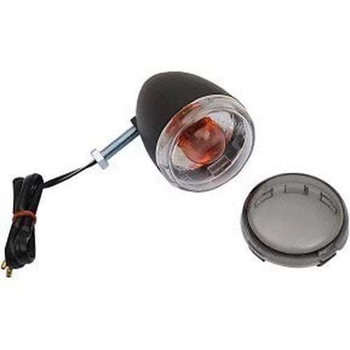 Drag Specialties 2020-1429 Matte Black Smoke Lens Turn Signal (Sold Each)