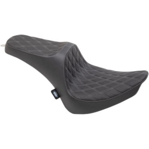 Drag Specialties 0802-1360 Predator Iii Seat Silver Double Diamond Stitch