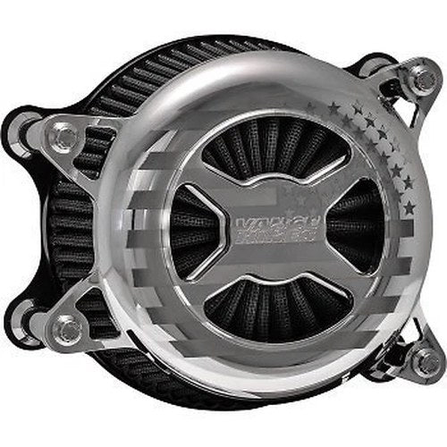 Vance & Hines 72045FG Chrome VO2 America Air Cleaner for Harley M8 17-22