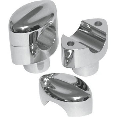 LA Choppers LA-7401-01 Chrome 1-1/2" Risers for 1" Harley Handlebars