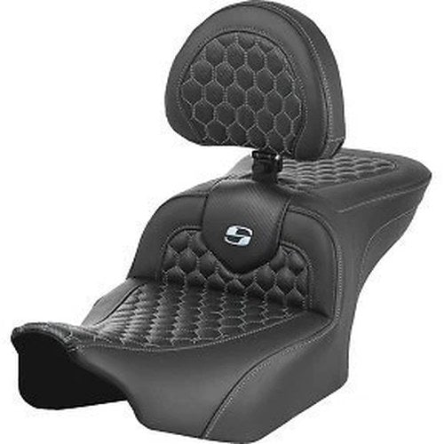 Saddlemen 0801-1753 Roadsofa Backrest Silver Stich Seat Harley FLTR/FLHX '23-'24