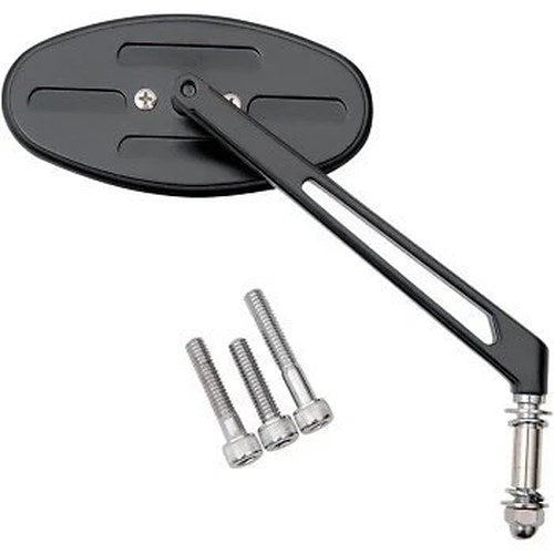 Drag Specialties Arlen Ness Black Stealth I Blue Mirror for Harley (SOLD Each)