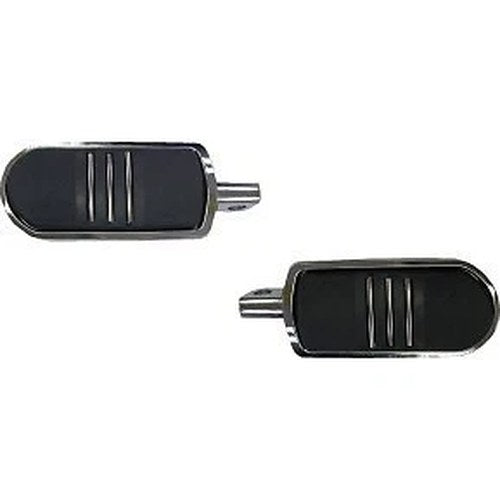Drag Specialties 1620-2479 Chrome Sweeper Foot Pegs for Harley Male Mount