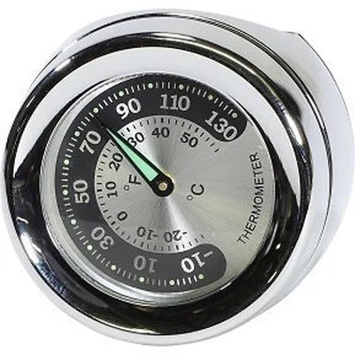 Drag Specialties 2212-0726 Chrome Handlebar Mounted Thermometer For 1.25" Bar