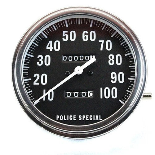 V-Twin 39-0293 Replica Police 2:1 Speedometer