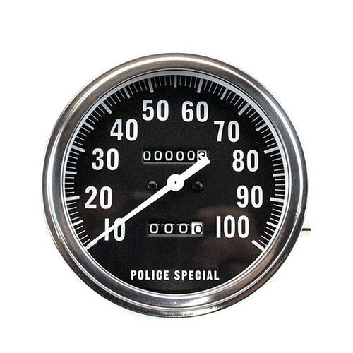 V-Twin 39-0294 Replica Police 1:1 Speedometer