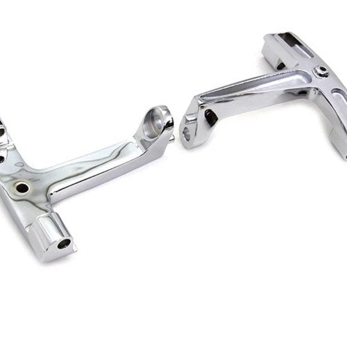 V-Twin 27-0561 Chrome Passenger Floorboard Mounting Brackets for Touring 93-08