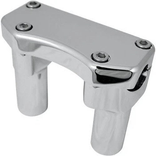 Drag Specialties 0602-0586 Chrome 3" Handlebar Riser Top Clamp Kit for 1" Harley