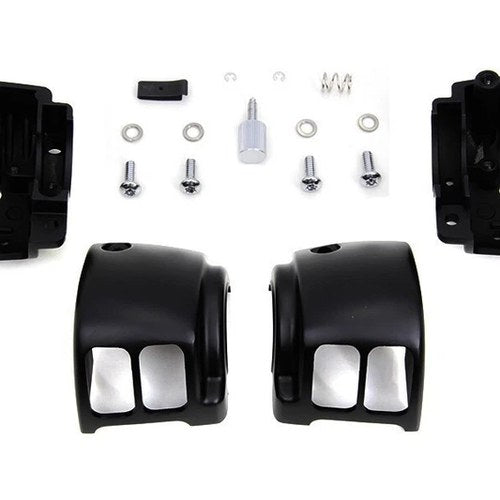 V-Twin 26-0988 Black Handlebar Control Switch Housing Kit for 11-17 Softail