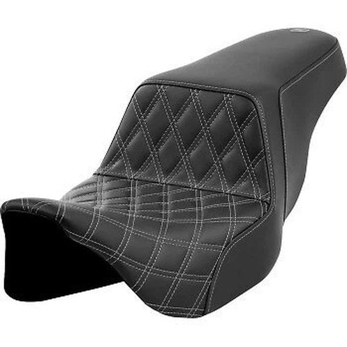 Saddlemen Step-Up Seat Front Dark Gray Lattice Stitch for 08-23 Touring