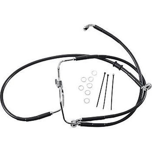 Drag Specialties 1741-2909 Extended Length Black Vinyl Brake Line Kit