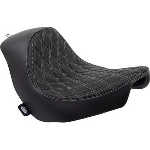 Drag Specialties 0802-1514 Silver Diamond Stitch Solo Seat for 18-23 Low Rider