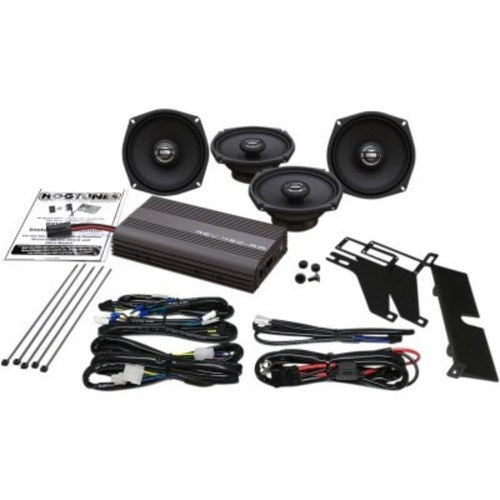 Hogtunes 200 Watt Amp with 5-1/4" Front & Rear Speaker Kit 00-13 Flhtk Flhtcu