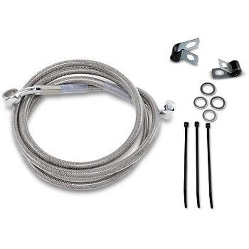 Drag Specialties 1741-2655 Extended Length Stainless Steel Brake Line Kit +4"
