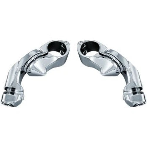 Kuryakyn 4520 Short Chrome Tour Tech Adjustable Highway Peg Mounts for 1-1/4"