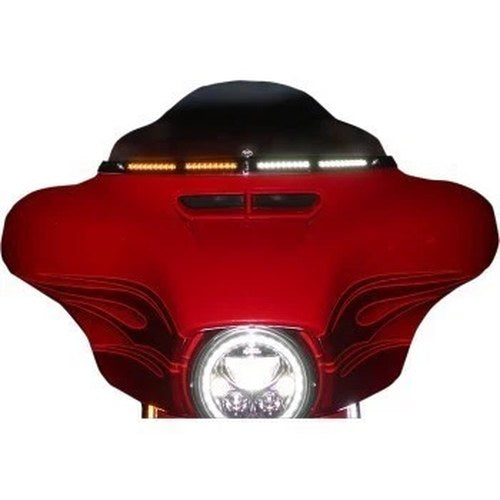 Custom Dynamics CD-WT2-05-B Black Genesis 4 Dynamic LED Batwing Windshield Trim