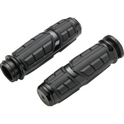 Ciro 54021 Black Chicane Hand Grips for Harley Electronic Throttle-by-Wire