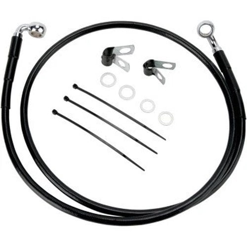Drag Specialties 1741-2572 Extended Length +8" Black Vinyl Brake Line Kit