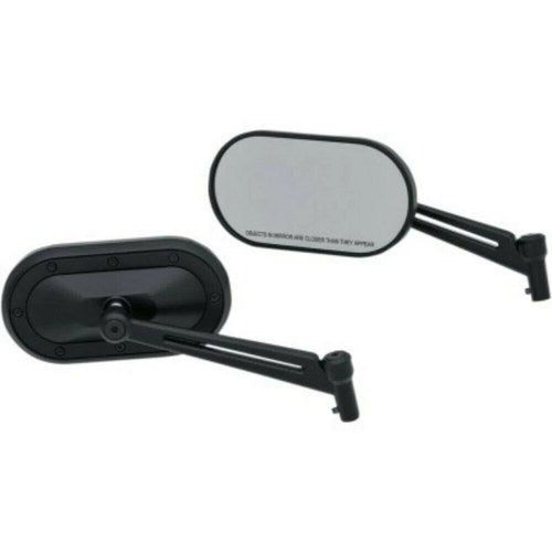 Kuryakyn 1737 Satin Black Heavy Industry Mirrors for all Harley Models 65-23