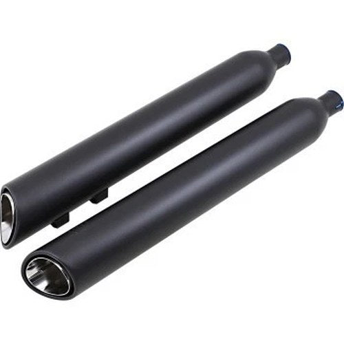 Cobra 6303RB Black 909 Twins Slip-On Mufflers for 09-22 Tri Glide