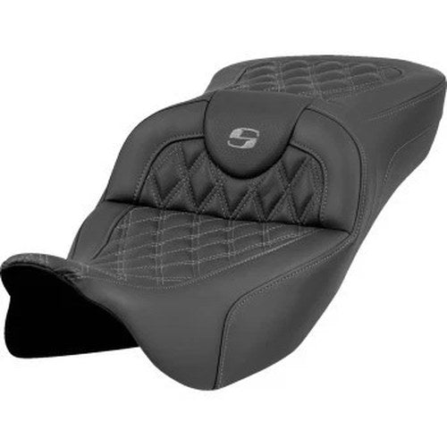 Saddlemen 808-07B-18402 RoadSofa Seat Extended Reach Gray Lattice Stitch - 08-23