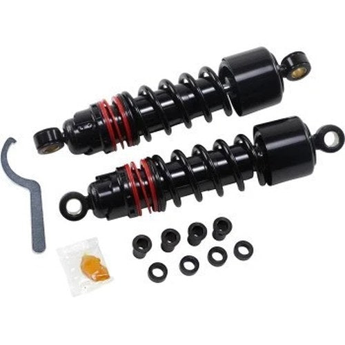 Burly B28-1206B Black Slammer Plus 10.5" Shocks for Harley Sportster 04-21