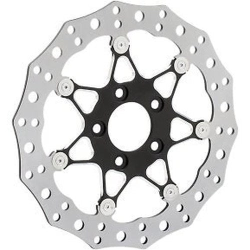 Arlen Ness Procross Black Two-Piece Floating Front Brake Rotor 08-13 Touring