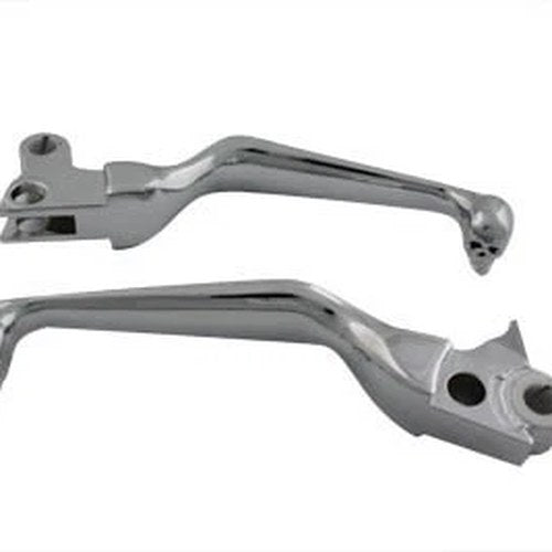 V-Twin 26-2189 Chrome Skull Levers Lever Set for Harley 96-17