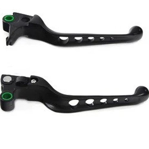V-Twin 26-0984 Black Drilled Wide Blade Levers for Harley 96-17