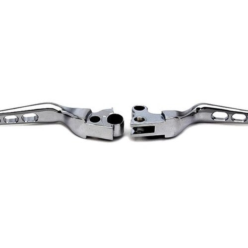 V-Twin 26-0118 Chrome Drilled Skull Levers Lever Set for Harley 96-17
