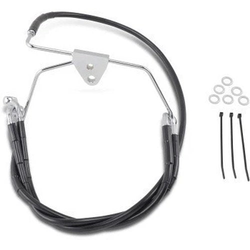 Drag Specialties 1741-2517 Extended Length Black Vinyl Brake Line Kit +6"