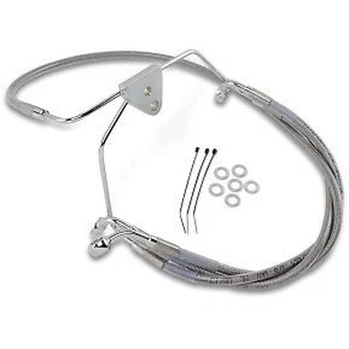 DragSpecialties 1741-2630 Front +4" Extended Length Stainless Steel Brake Line