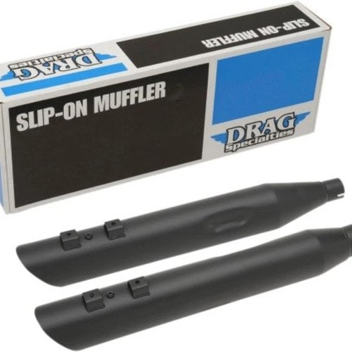 Drag Specialties 1801-1184 Black 3.5" Slash Down Slip On Mufflers 95-16 Touring