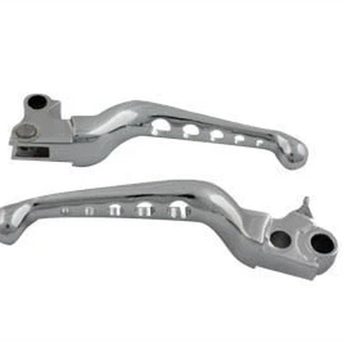 V-Twin 26-0785 Chrome 5-Hole Clutch & Brake Lever Set