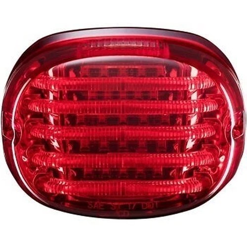 Custom Dynamics PB-TL-SBW-R Red Squareback Taillight Top Tag Light for Harley