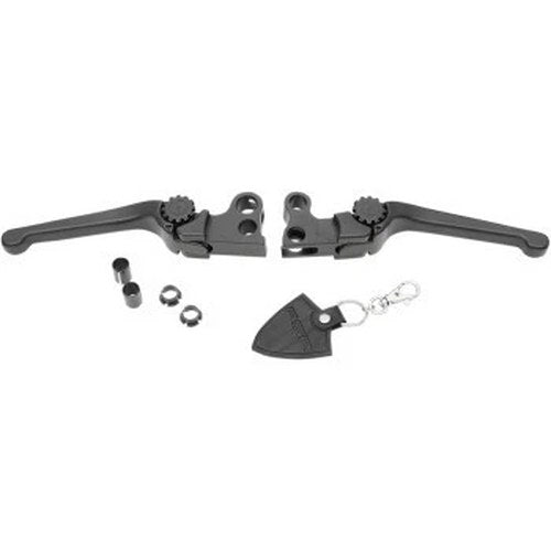 Psr Black Anthem Adjustable Brake & Clutch Lever Set for Harley 96-17
