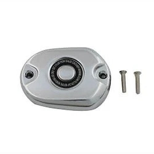 V-Twin 23-9263 Chrome Handlebar Master Cylinder Lid Cover for Sportster 04-06