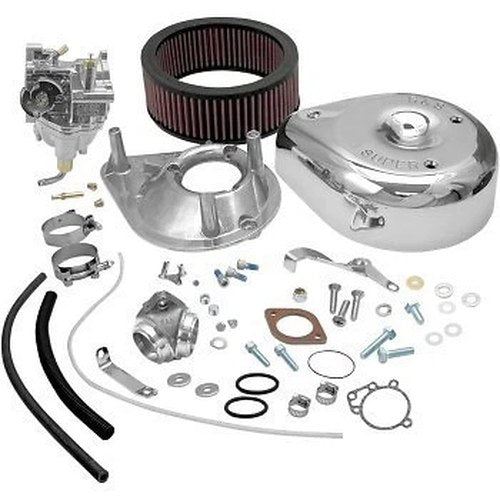 S&S 11-0402 Super E Carburetor Kit for 66-78 Shovelhead O-Ring Style Intake