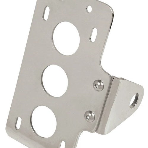V-Factor 13130 Chrome License Plate Bracket Side Mount for Harley Custom Softail