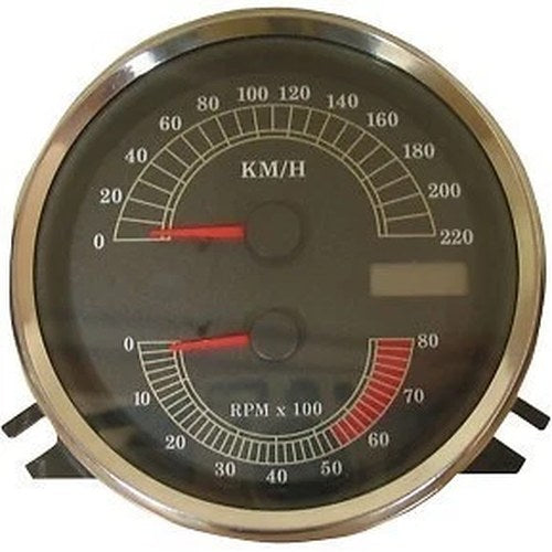 Drag Specialties 2210-0332 Electric Speedometer/Tachometer- 220 KPH/8000 rpm